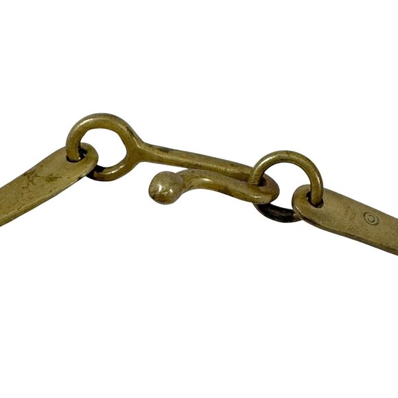 Jeep Collins Brass and Sterling Necklace Pendant Modernist Jonah and the Whale - Picture 4 of 7